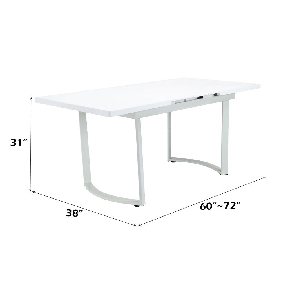 Palton - Dining Table - High Gloss White Finish
