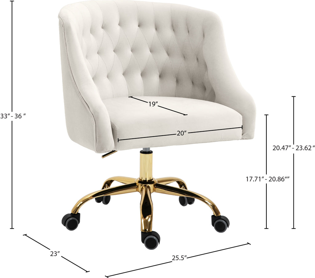 Arden - Office Chair with Gold Legs
