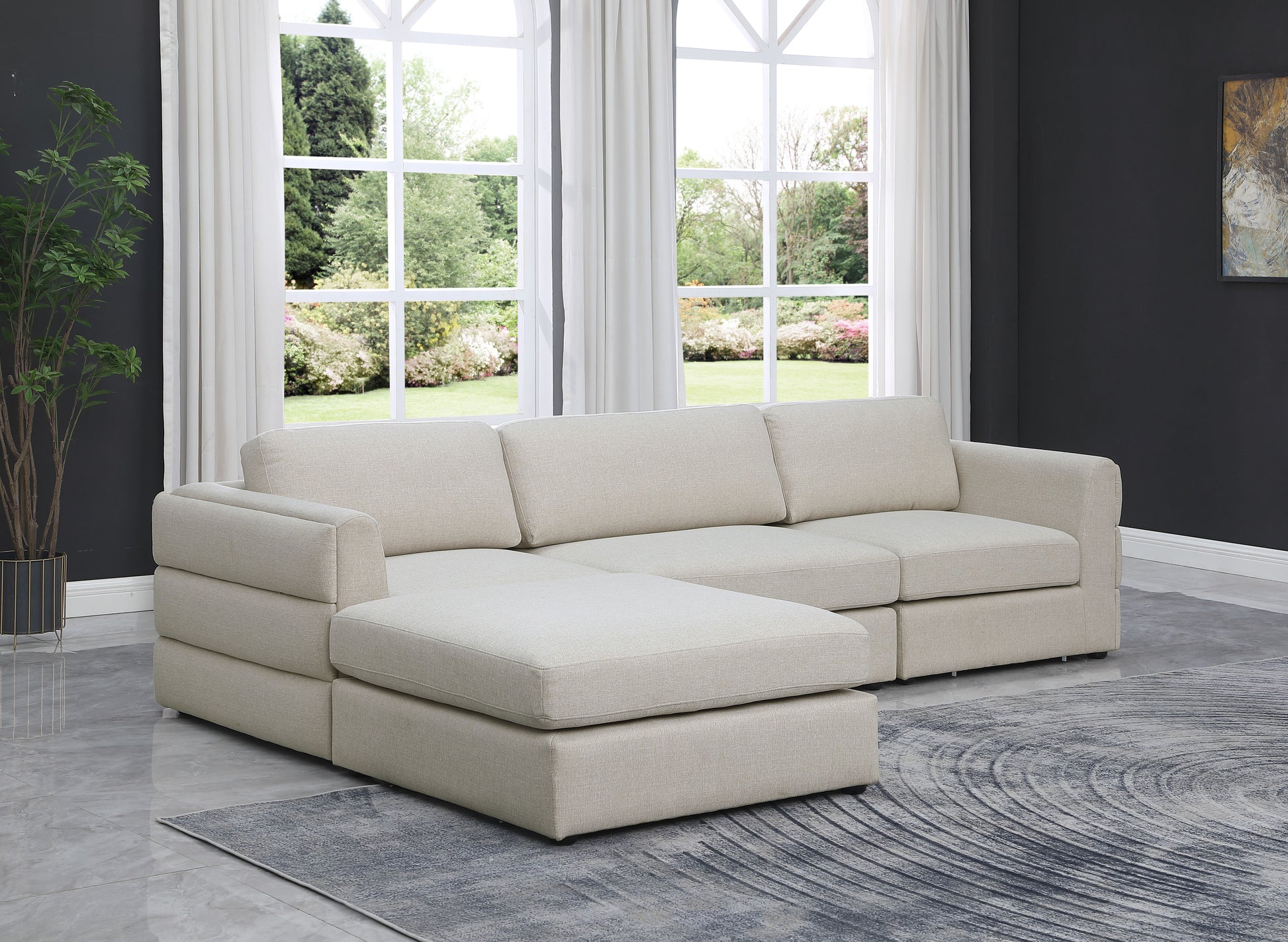 Beckham - 4 Piece Modular L-Sahped Sectional