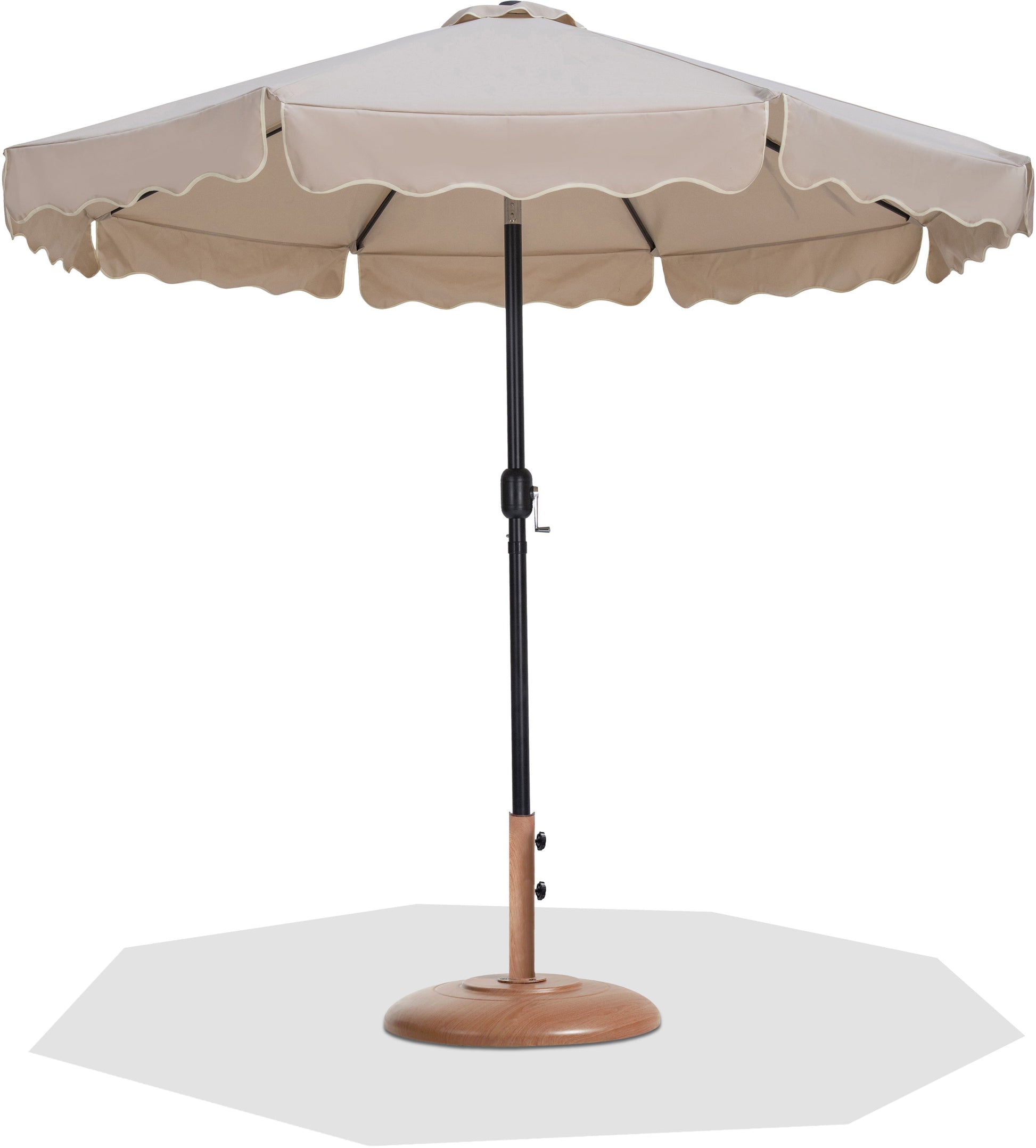Amalfi - Patio Umbrella - Light Brown Base / Black Pole