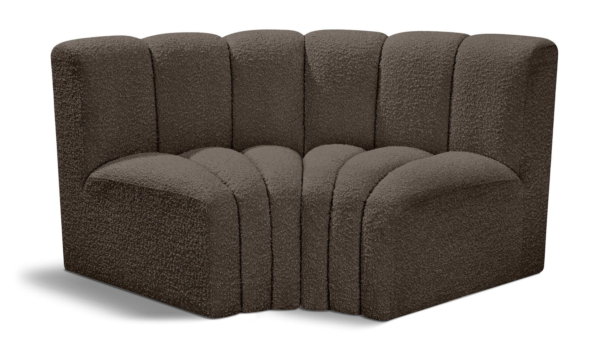 Arc - Boucle Fabric 2 Piece Modular Sofa