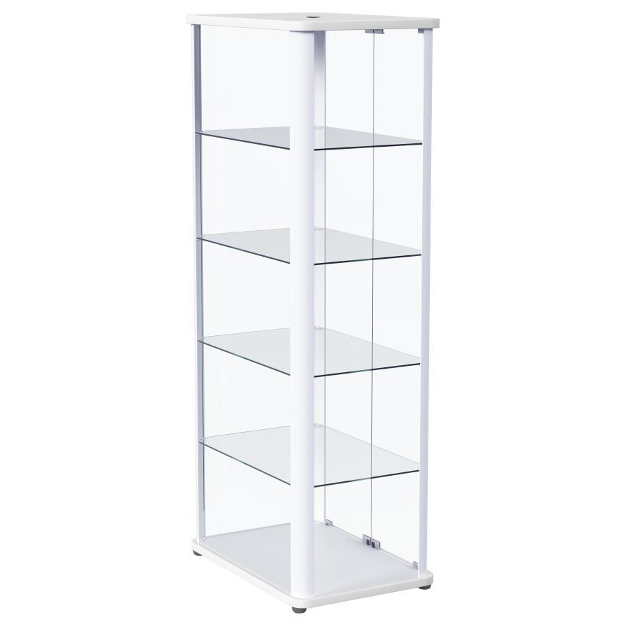 Aero - 5-Shelf Display Curio Cabinet With Led Lighting
