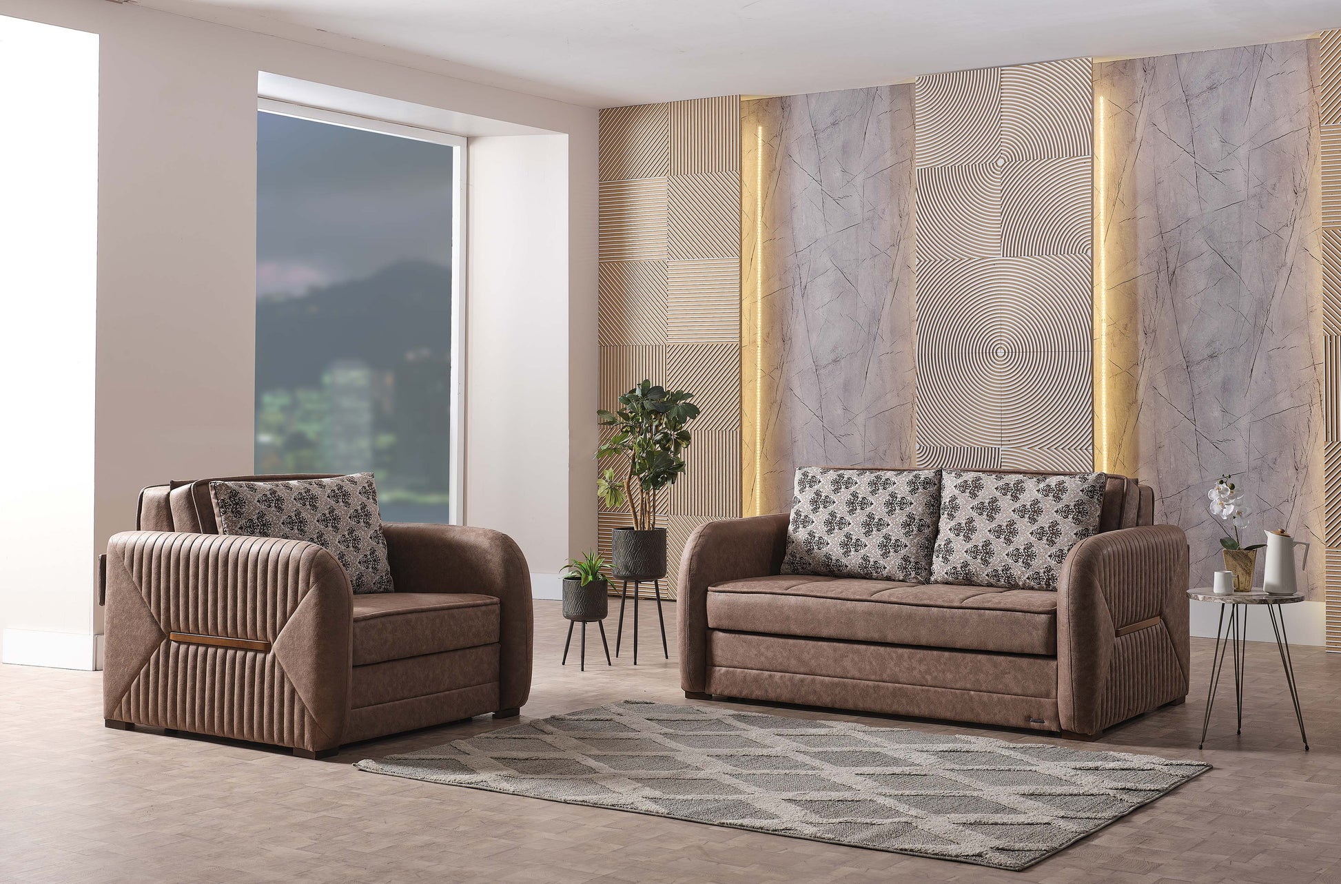 Ottomanson Speedy - Upholstered Convertible Armchair With Storage