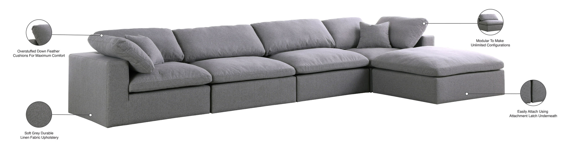 Serene - 5 Piece Modular Sectional