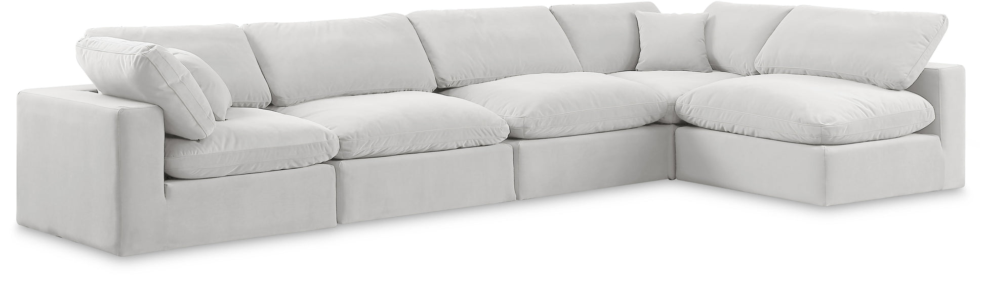 Comfy - 5 Piece Velvet Modular Sectional