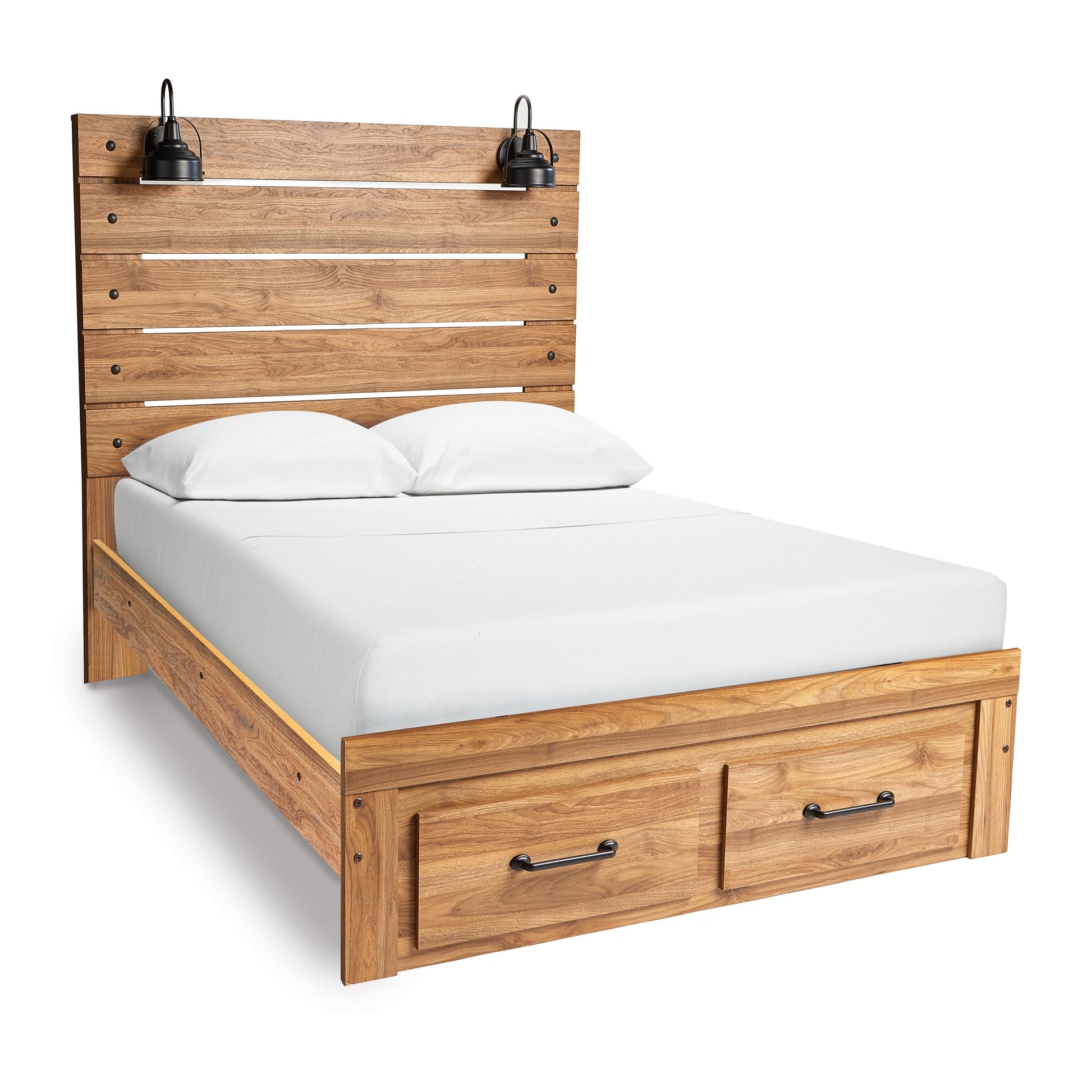 Pasklyn - Brown - Queen Panel Storage Bed