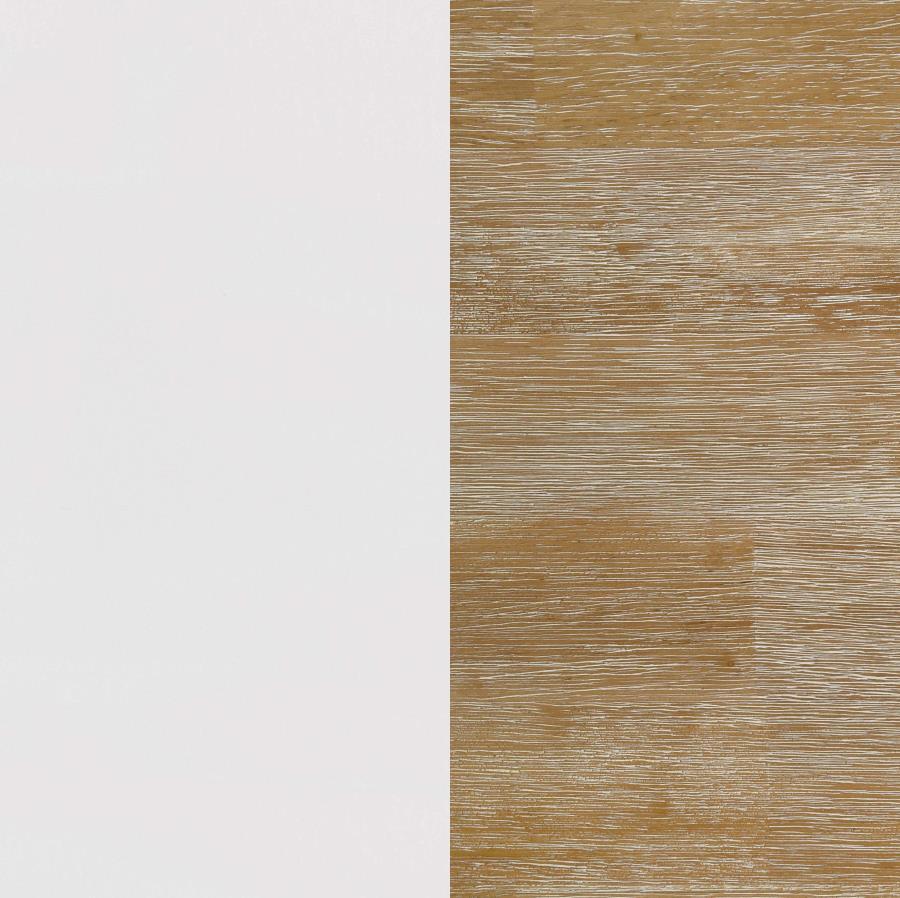 Hollis - 2 Door Wood TV Stand With Drawer - Brown And White