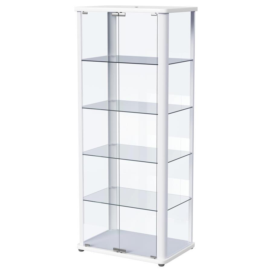 Aero - 5-Shelf Display Curio Cabinet With Led Lighting