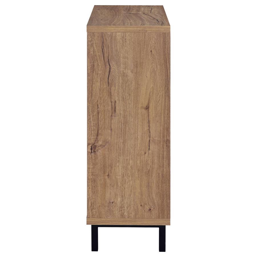 Teller - 2-Door Shoe Storage Cabinet - Natural Oak