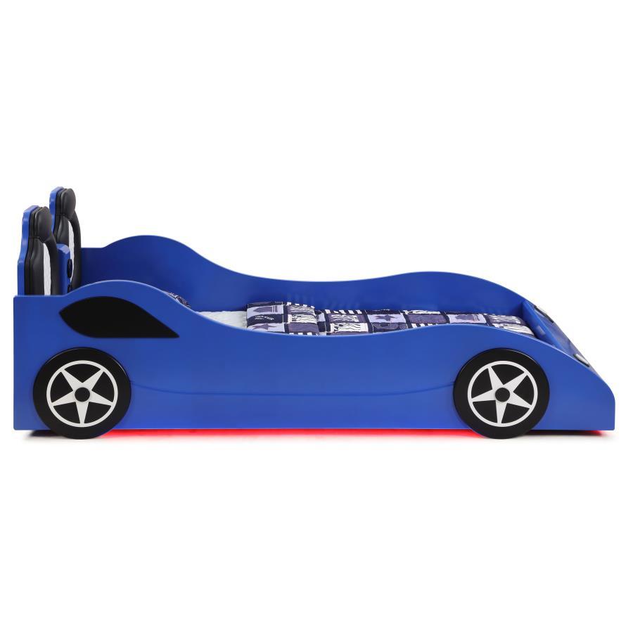 Cruiser - Wood LED Race Car Bed And 7" Mattress