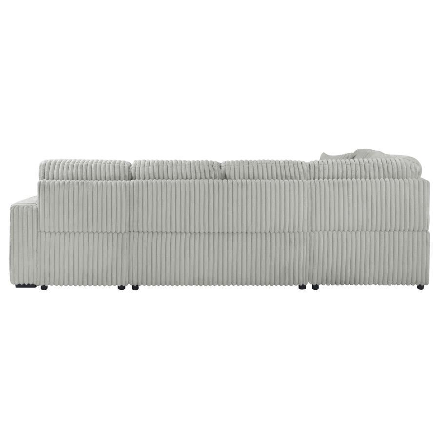 Devonshire - Sleeper Sectional Sofa Storage Chaise - Gray