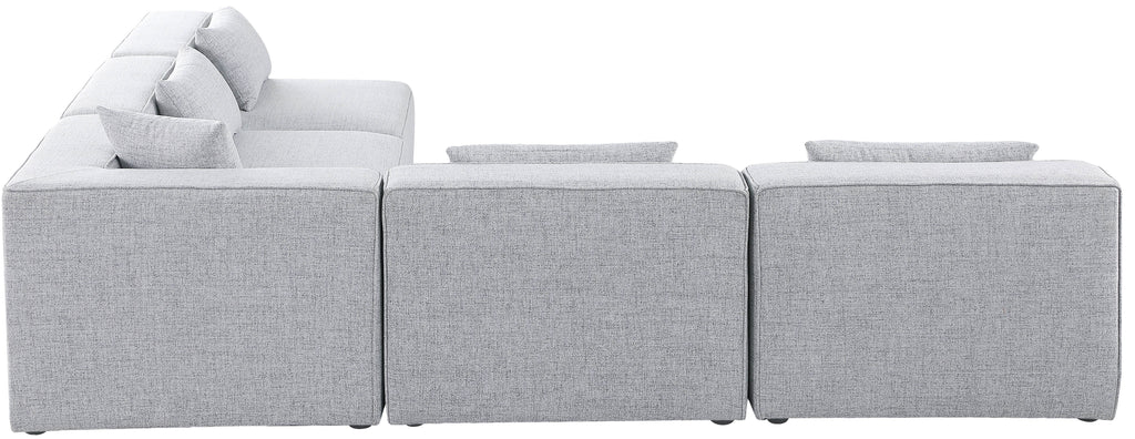 Cube - Linen 5 Piece Modular Corner Armless Sectional