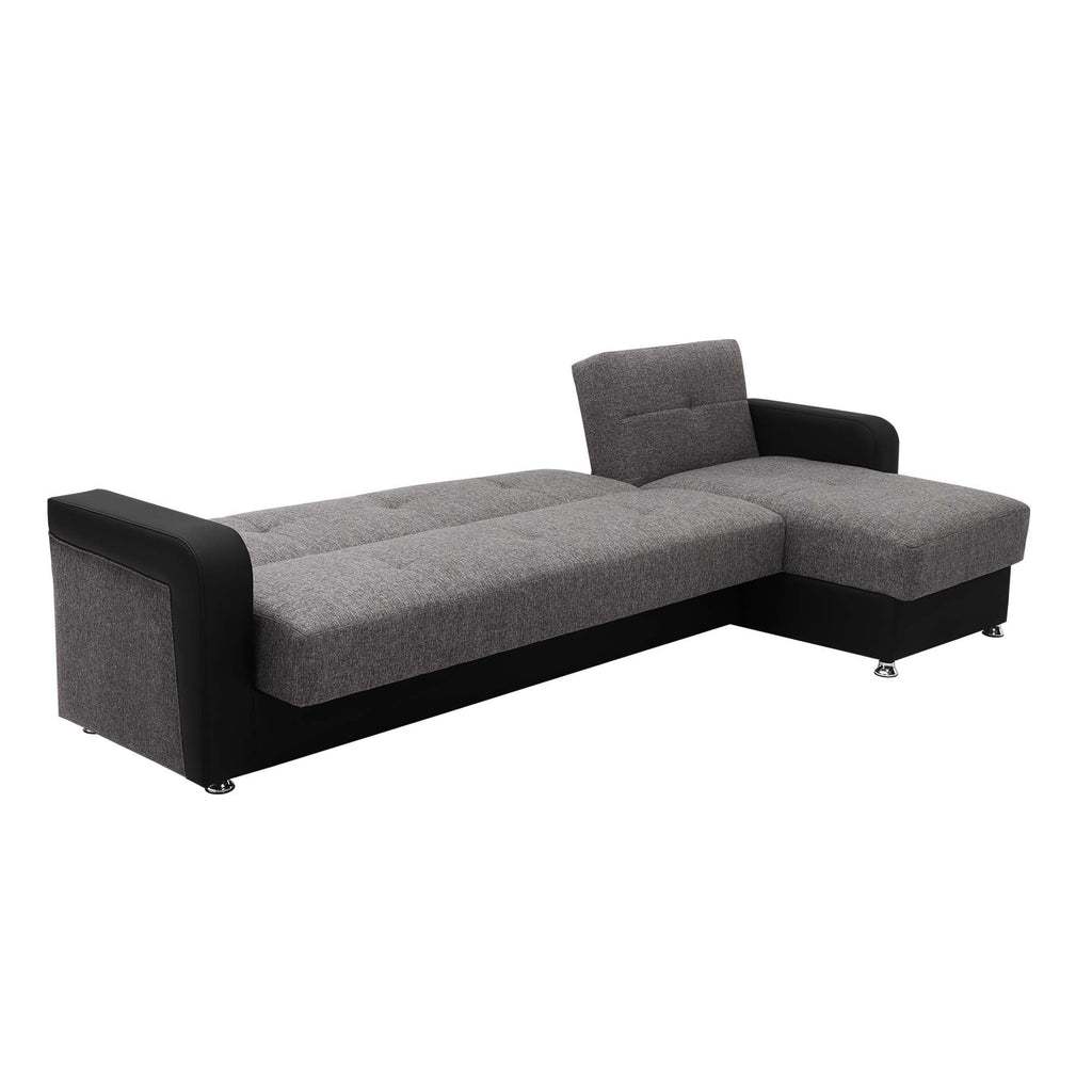 Ottomanson Harmony - Upholstered Convertible Sectional With Storage - Two Tone