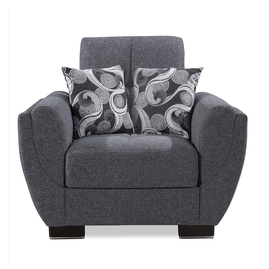 Ottomanson Armada Air - Upholstered Convertible Armchair With Storage - Polyester