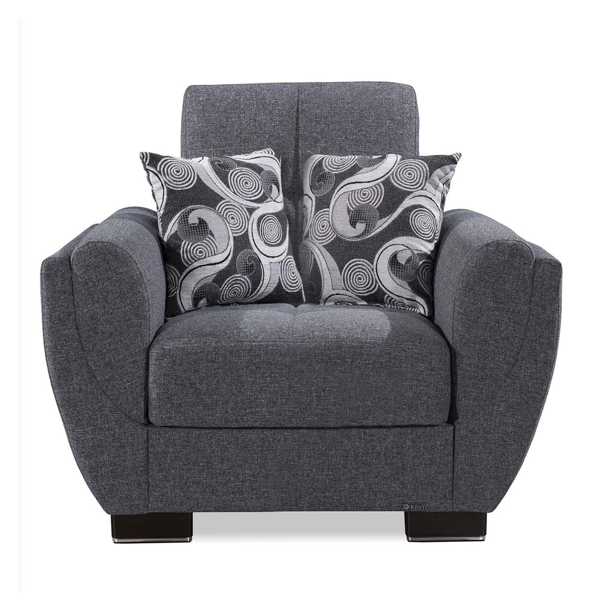 Ottomanson Armada Air - Upholstered Convertible Armchair With Storage - Polyester