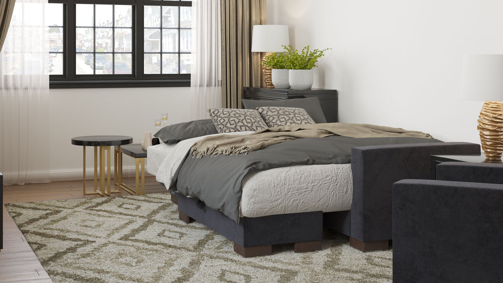 Ottomanson Armada - Upholstered Convertible Chaise Lounge With Storage - Microfiber