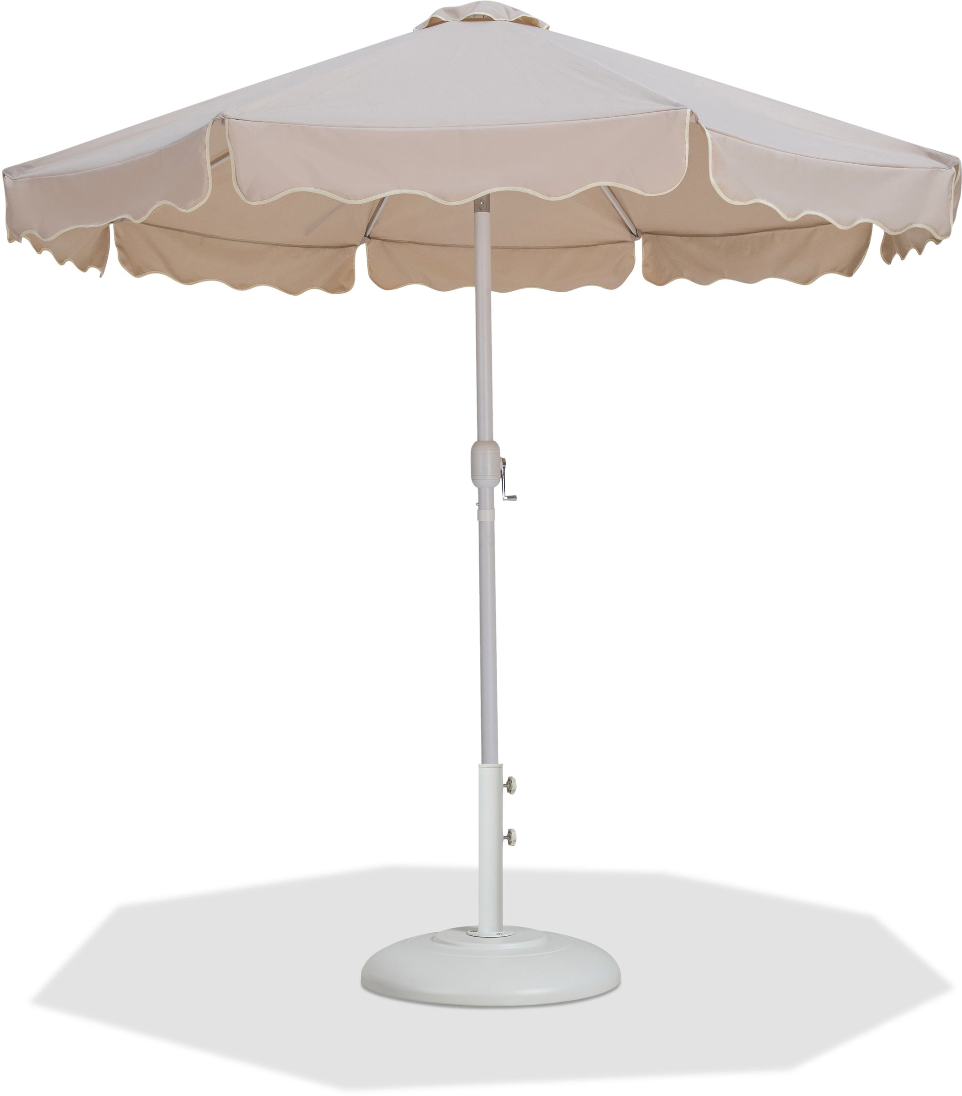 Amalfi - Patio Umbrella - White Base / White Pole