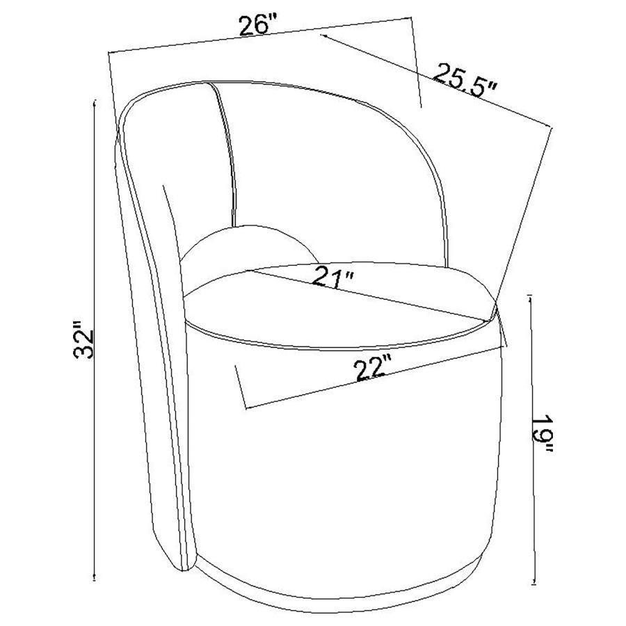 Harjo - Velvet Upholstered Swivel Accent Chair