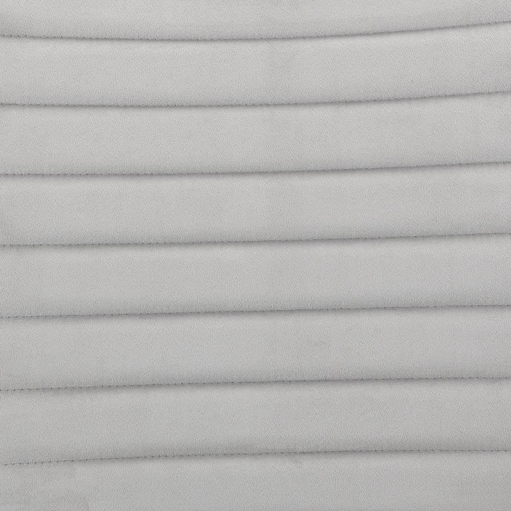 Elizaveta - Side Chair (Set of 2) - Gray Velvet, Faux Crystal Diamonds &White High Gloss Finish