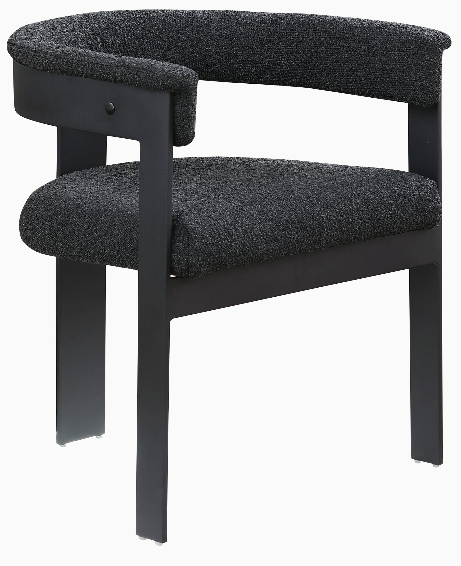 Romeo - Boucle Dining Chair With Black Base (Set of 2)