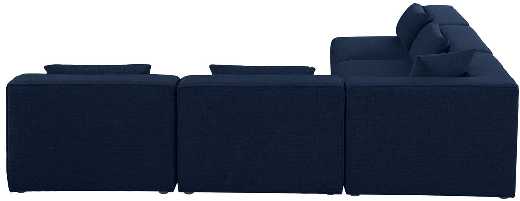 Cube - Linen 5 Piece Modular Corner Armless Sectional