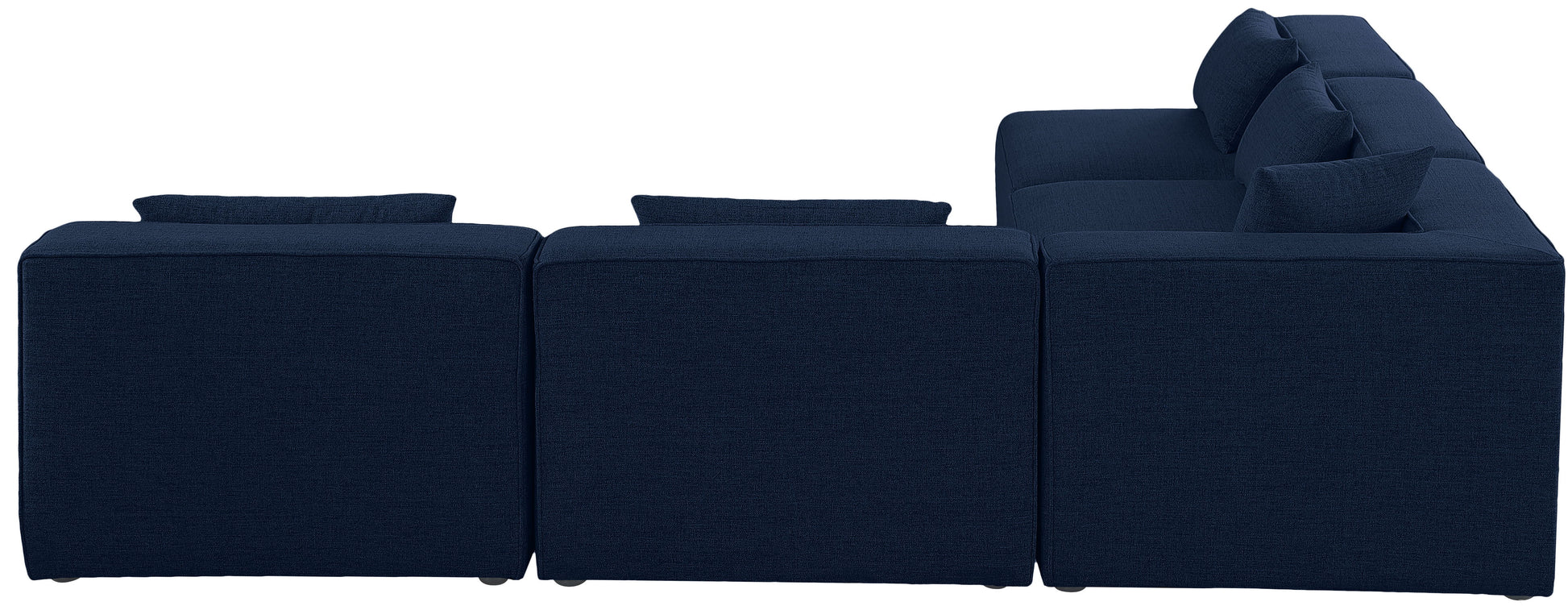 Cube - Linen 5 Piece Modular Corner Armless Sectional