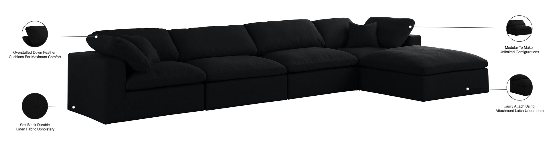 Serene - 5 Piece Modular Sectional