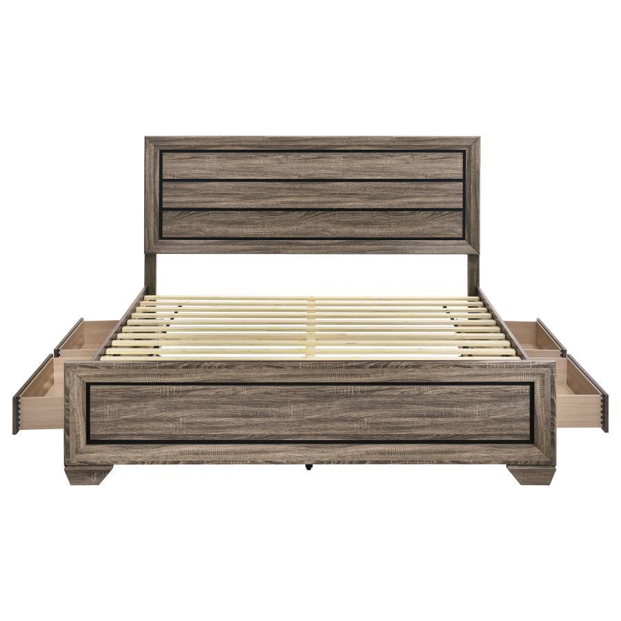 Kauffman - Wood Storage Panel Bed