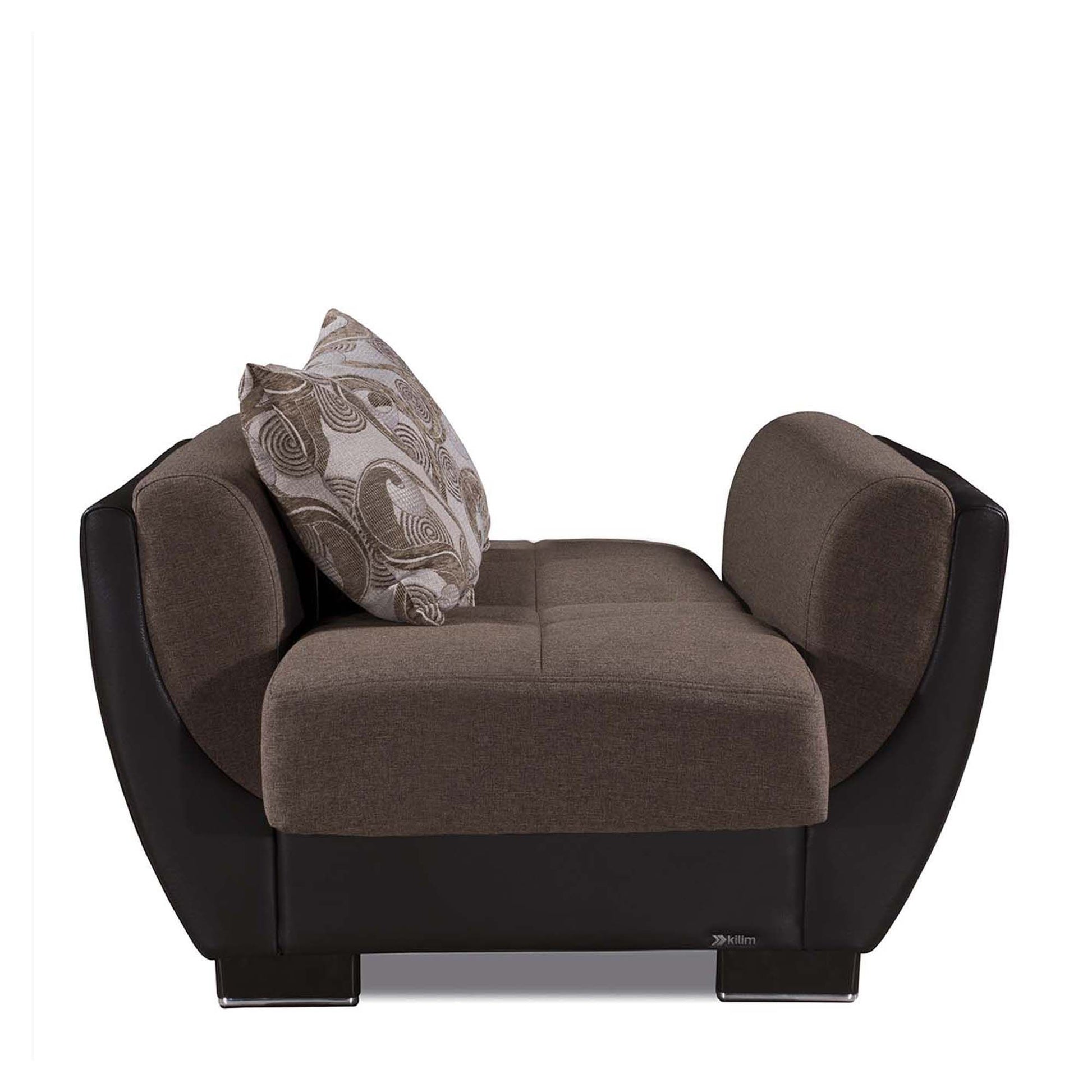 Ottomanson Armada Air - Upholstered Convertible Armchair With Storage - Polyester