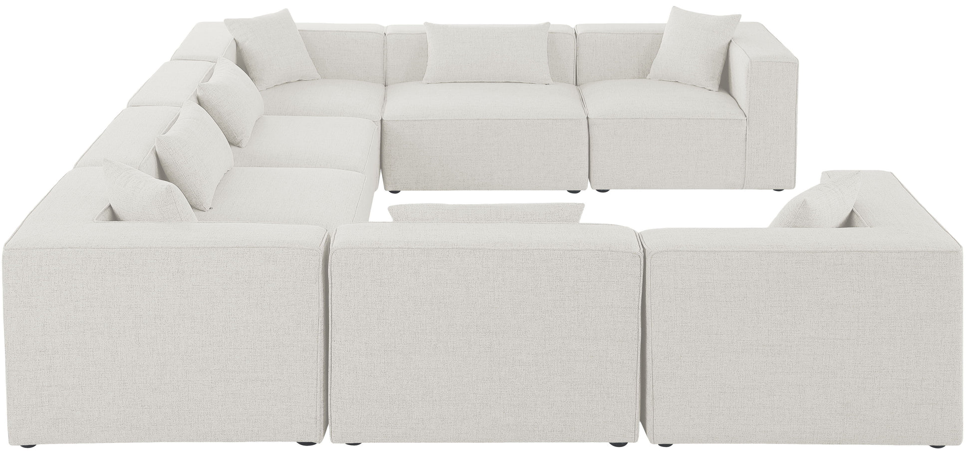 Cube - Linen 8 Piece Modular Sectional