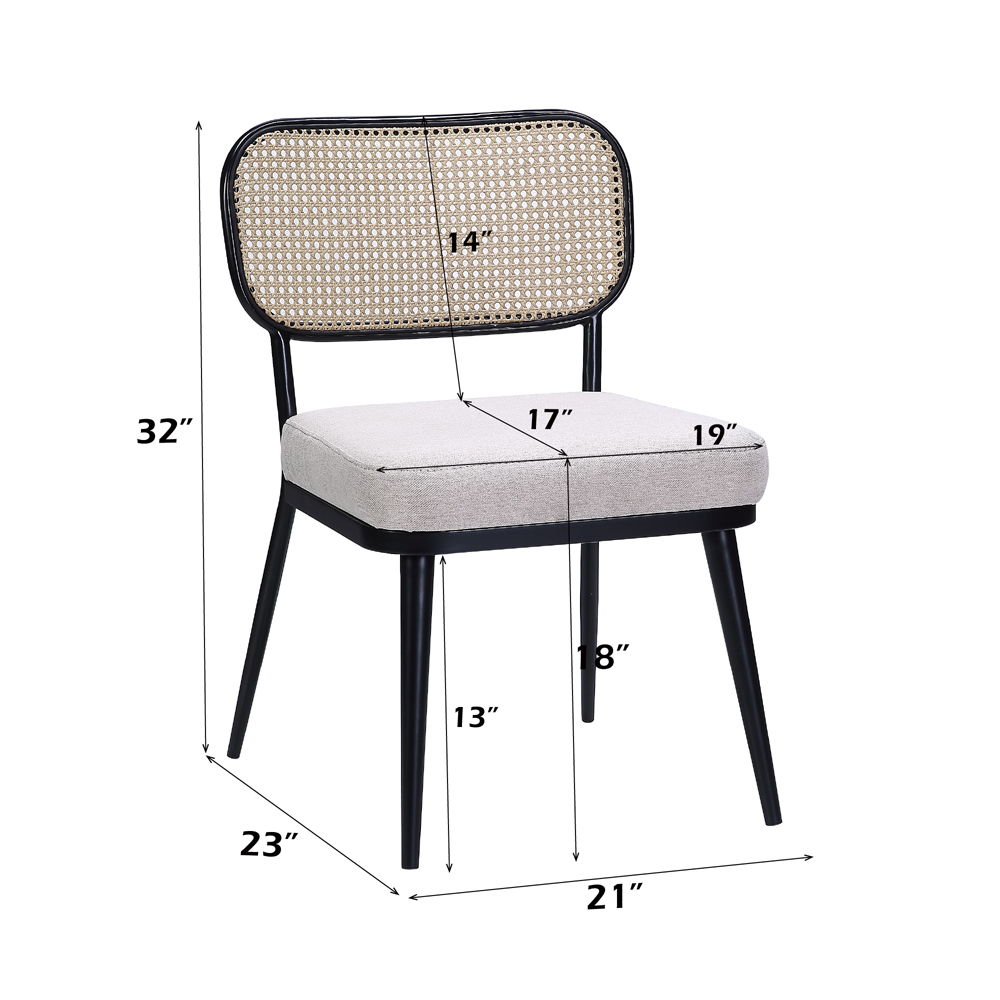 Frydel - Chair & Table - Black Finish