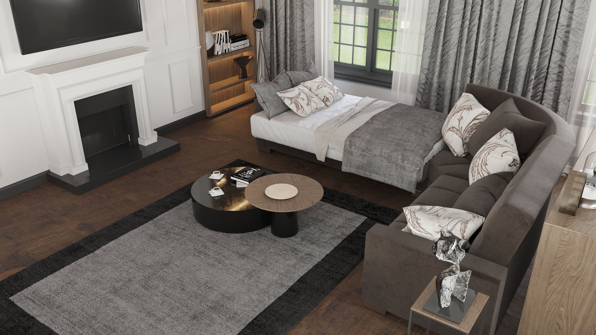 Ottomanson Armada - Upholstered Convertible Sectional With Storage - Microfiber