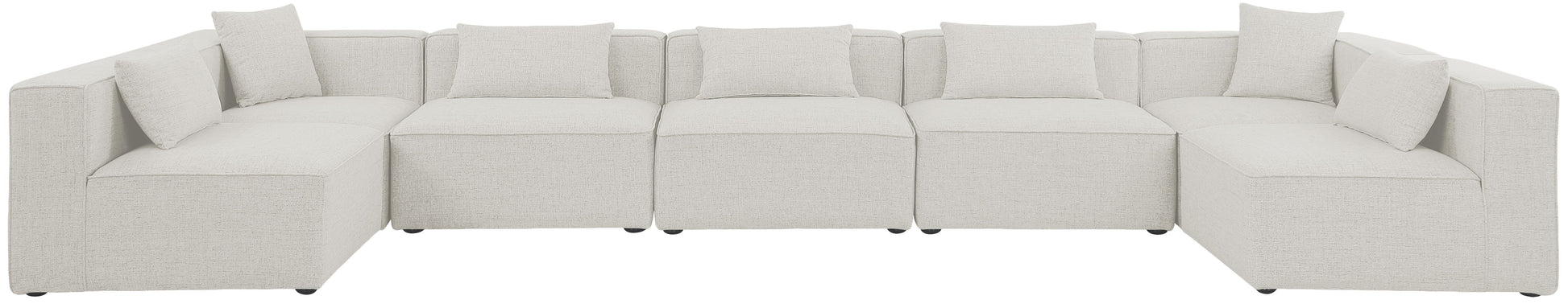 Cube - Linen 7 Piece Modular U-Shaped Sectional