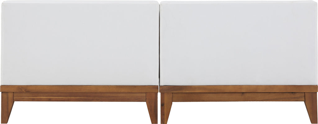 Rio - 2 Seat Modular Armless Sofa - Off White