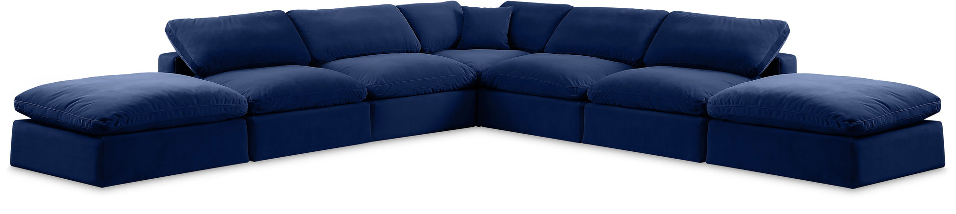 Comfy - 7 Piece Velvet Modular Corner Sectional