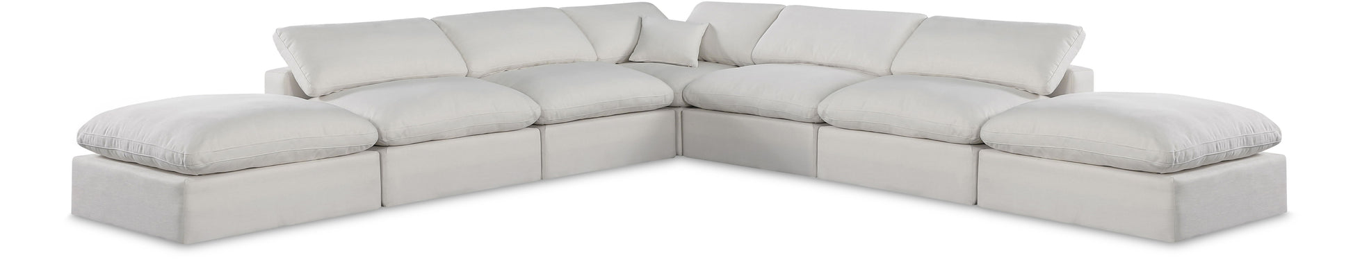 Comfy - 7 Piece Linen Modular Corner Sectional
