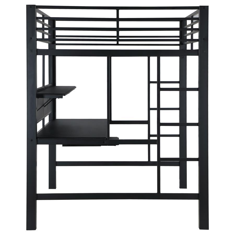 Avalon - Full Workstation Loft Bed - Black
