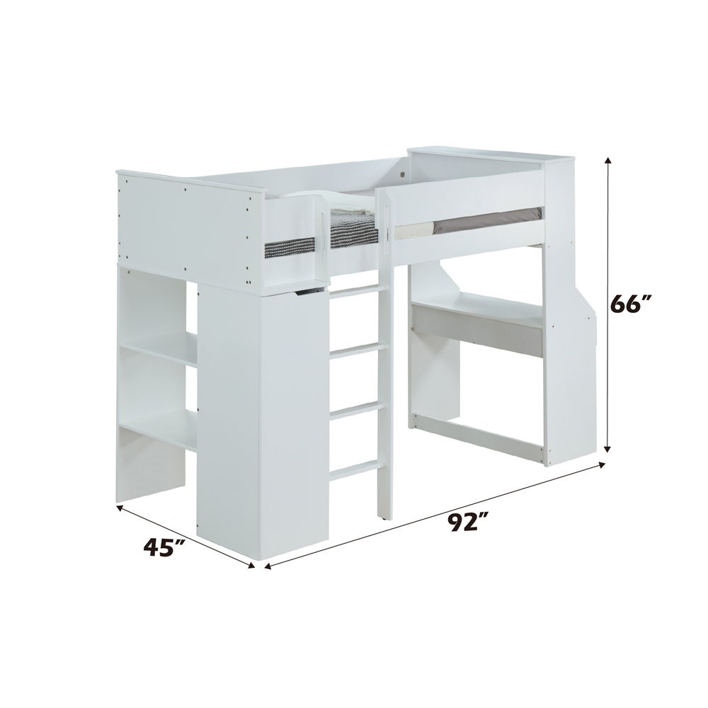 Ragna - Loft Bed - White