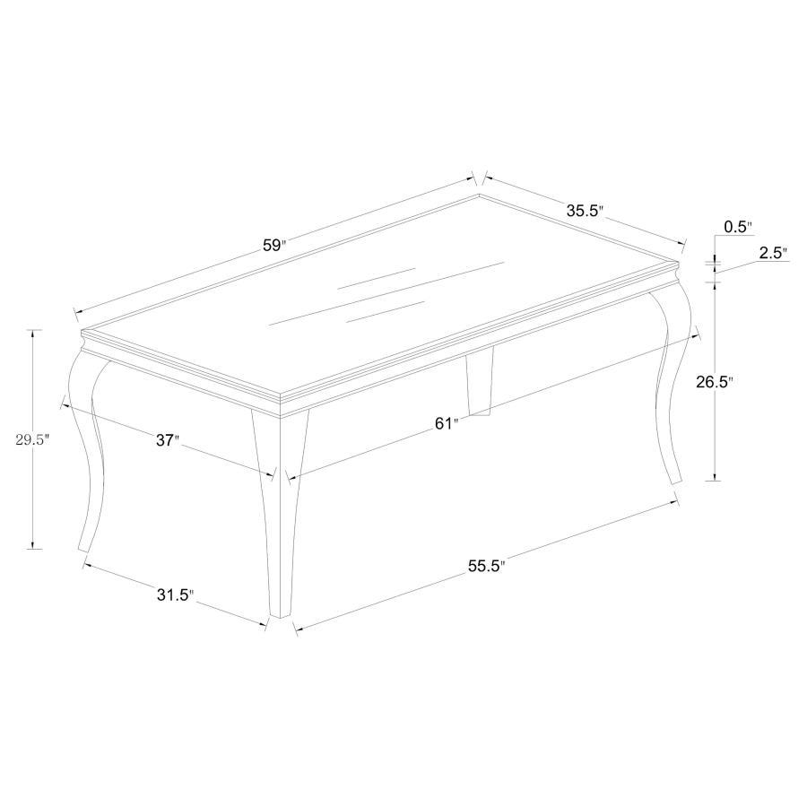 Carone - Rectangular Glass Dining Set
