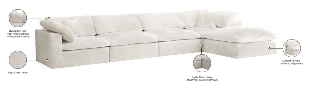 Cozy - 5 Piece Modular Sectional With Chaise