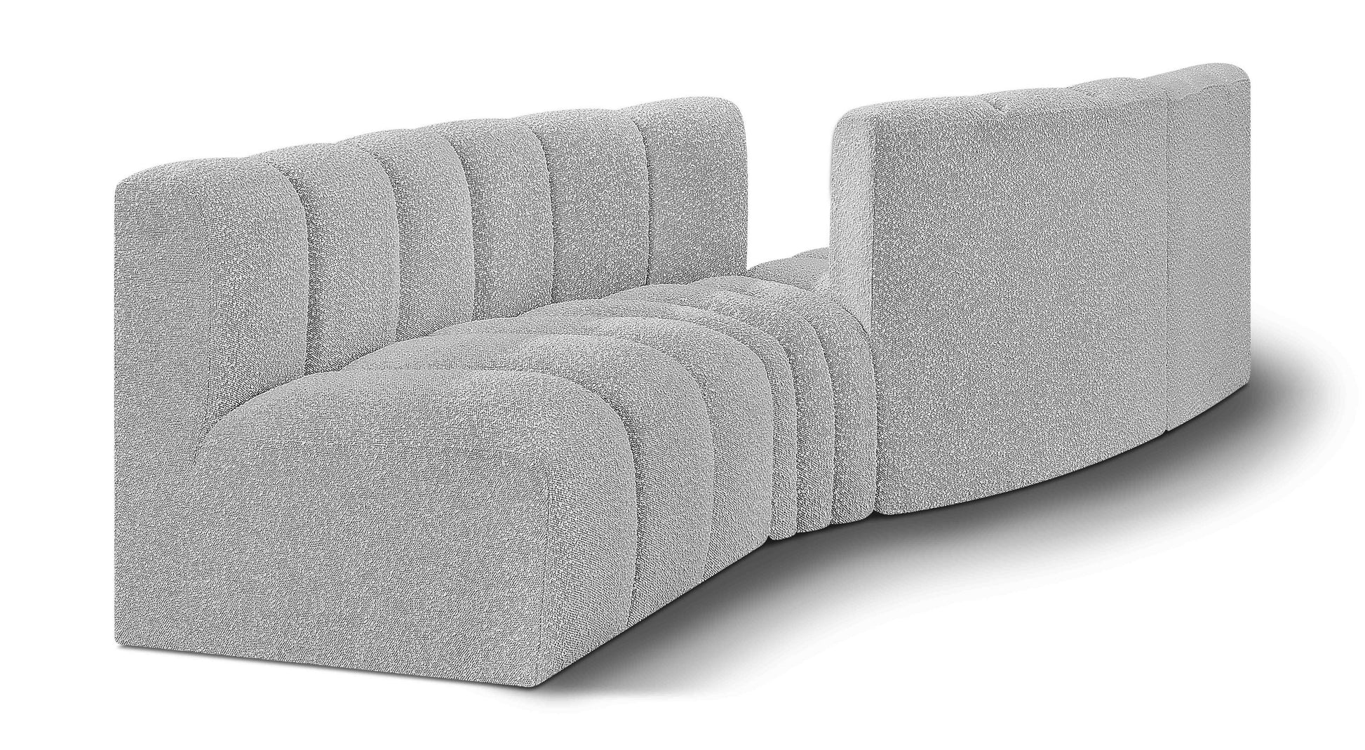 Arc - Boucle Fabric 4 Piece Sofa