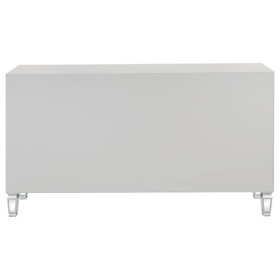 Leticia - 3-Drawer Mirrored Storage Accent Cabinet - Silver