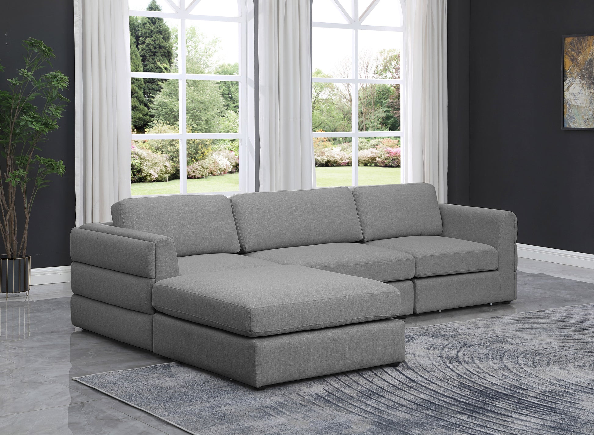 Beckham - 4 Piece Modular L-Sahped Sectional