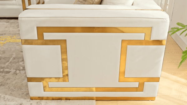 HD-2131 - Chair - White / Gold