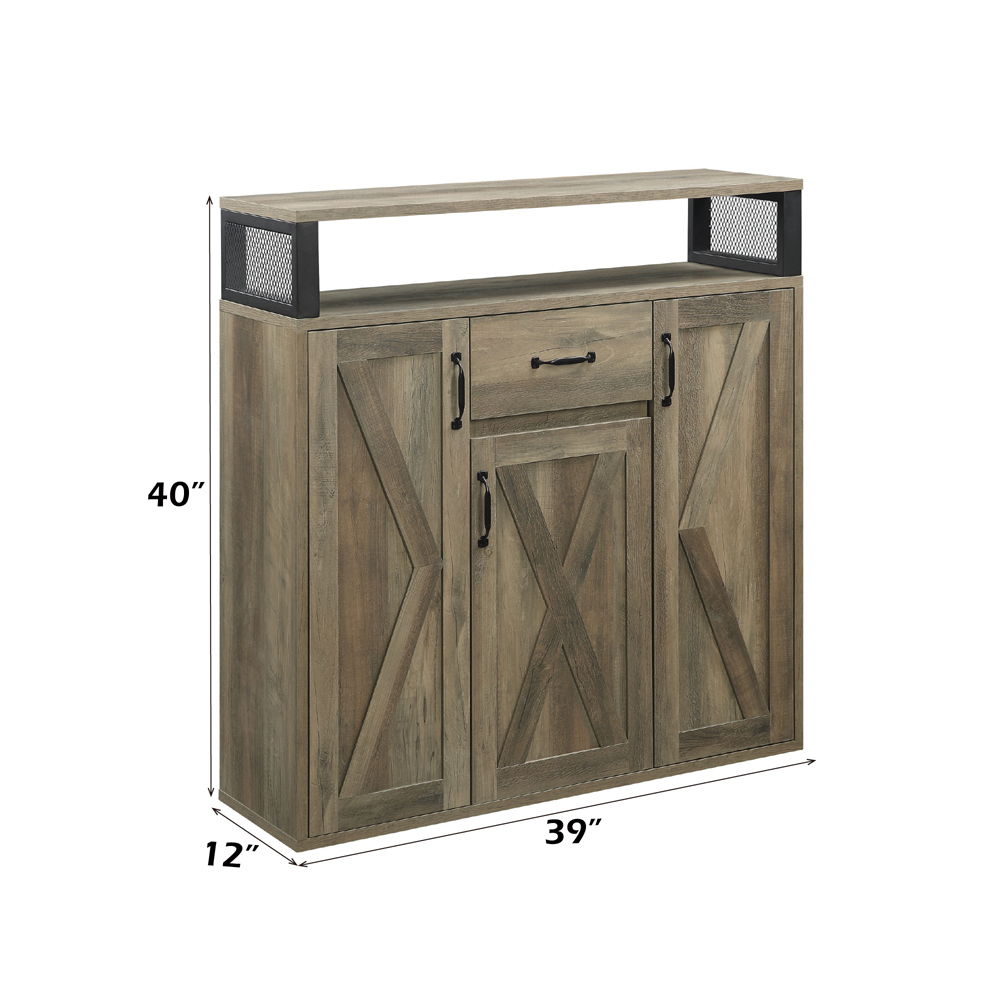 Abiram - Server - Rustic Oak Finish