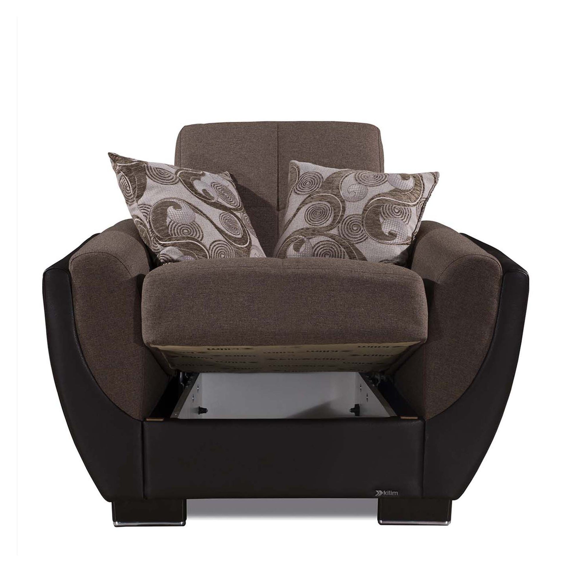 Ottomanson Armada Air - Upholstered Convertible Armchair With Storage - Polyester