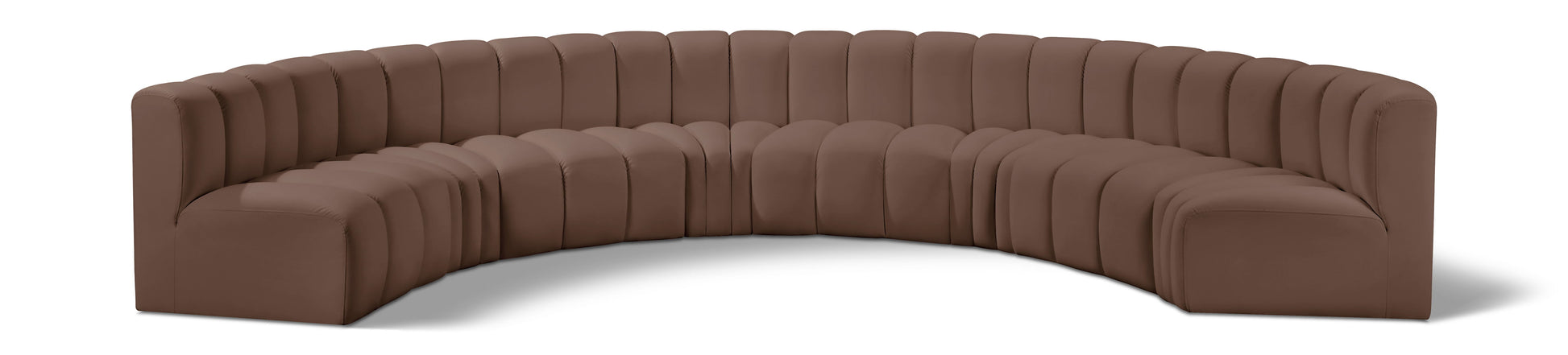 Arc - Faux Leather 8 Piece U-Shaped Modular Sofa