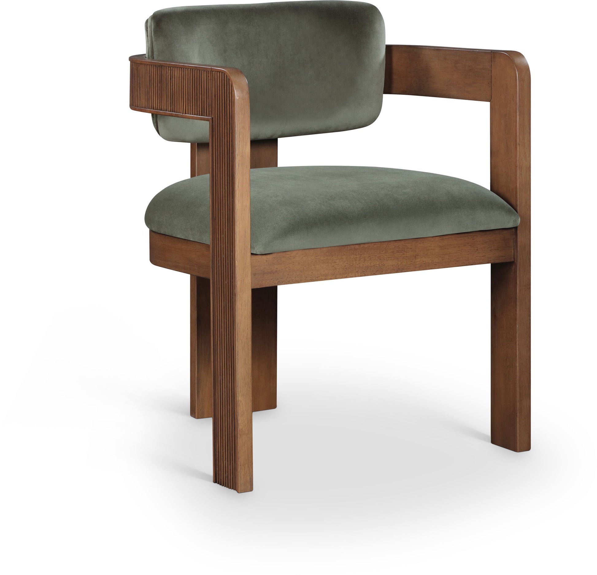 Sacha - Velvet Dining Chair With Brown Base (Set of 2)