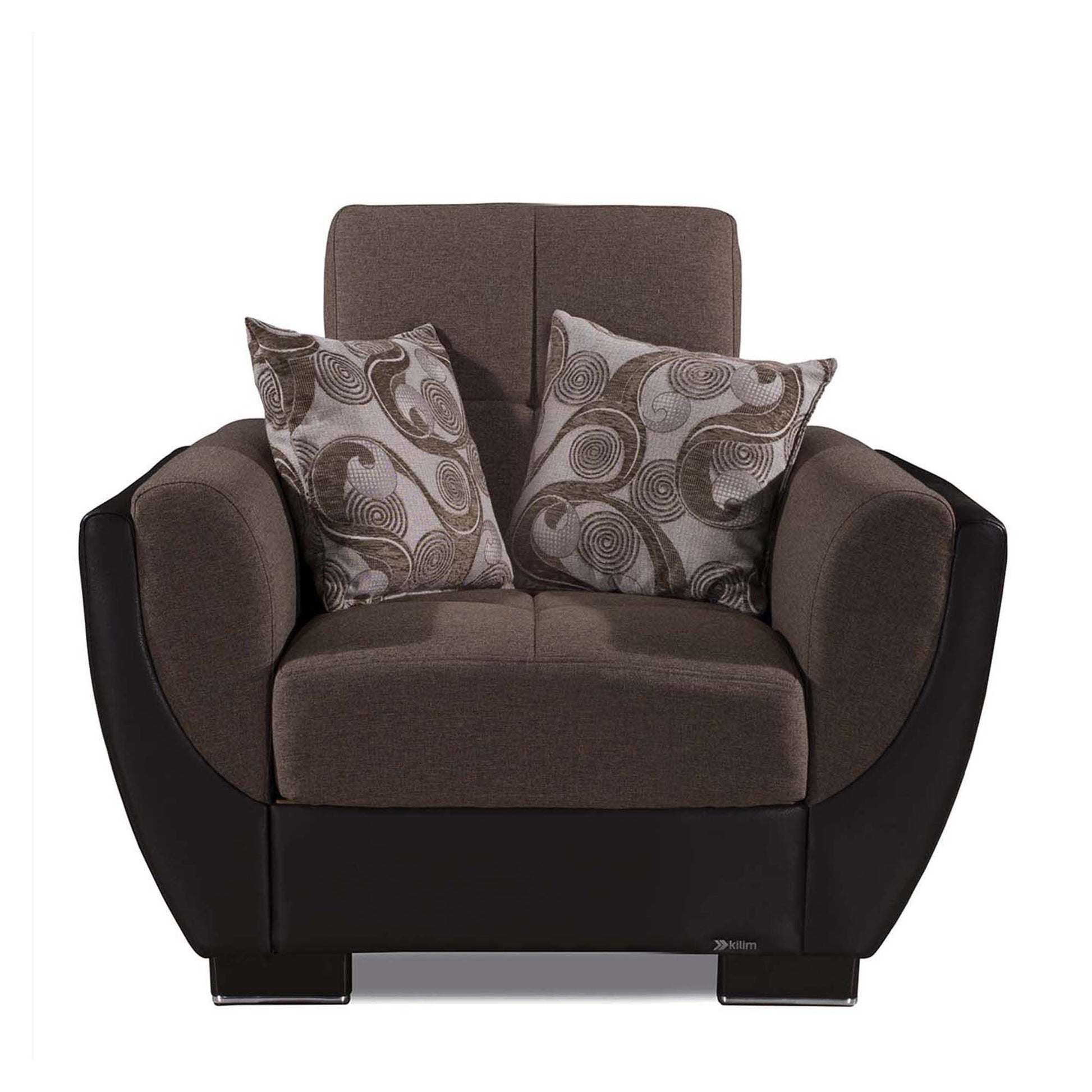 Ottomanson Armada Air - Upholstered Convertible Armchair With Storage - Polyester