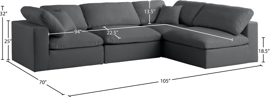 Plush - 4 Piece Modular Sectional